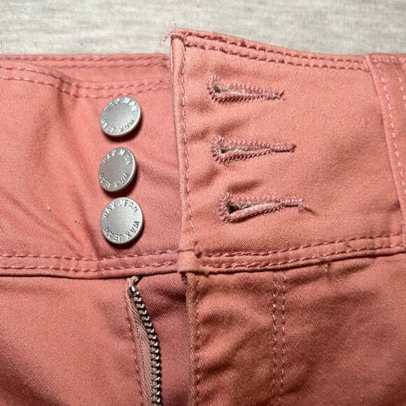 Wax Jeans Womens Butt, I Love You! 3 Button Stretch Tapered Leg Mauve Size 11 - Picture 2 of 3